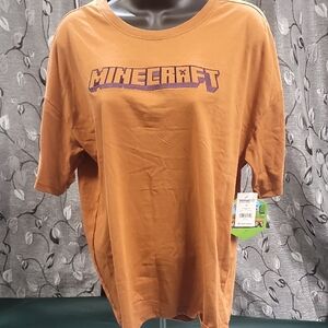 **Boy's Orange Minecraft T-Shirt**